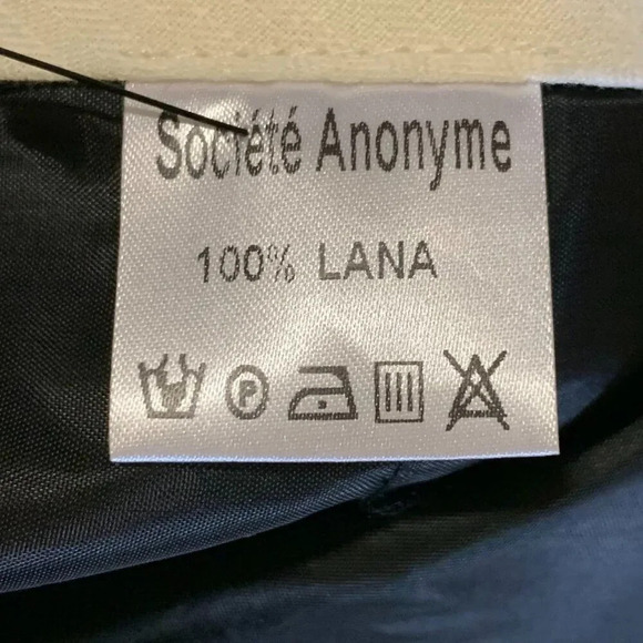 Societe Anonyme‎ Men's 100% Wool Made In Italy Straight Leg Trousers Size M - Picture 10 of 16